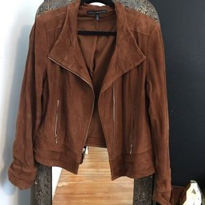 White House Black Market suede leather Jacket